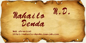 Mahailo Denda vizit kartica